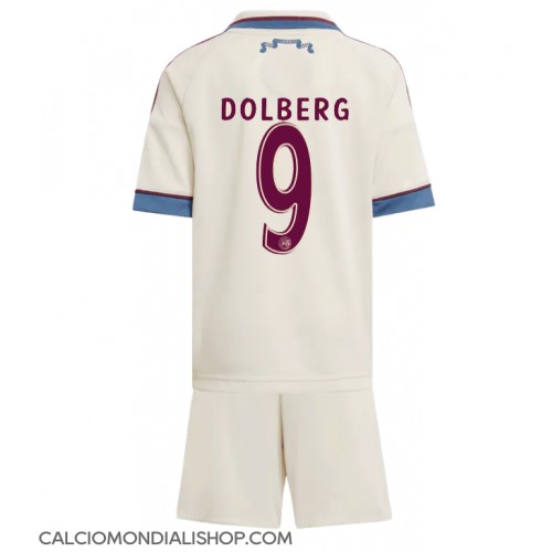 Maglie da calcio Ajax Kasper Dolberg #9 Terza Maglia Bambino 2025-26 Manica Corta (+ Pantaloni corti)
